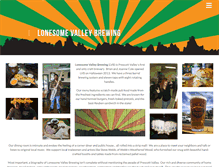 Tablet Screenshot of lonesomevalleybrewing.com